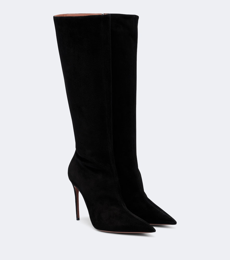 Paris Texas Vera suede knee-high boots