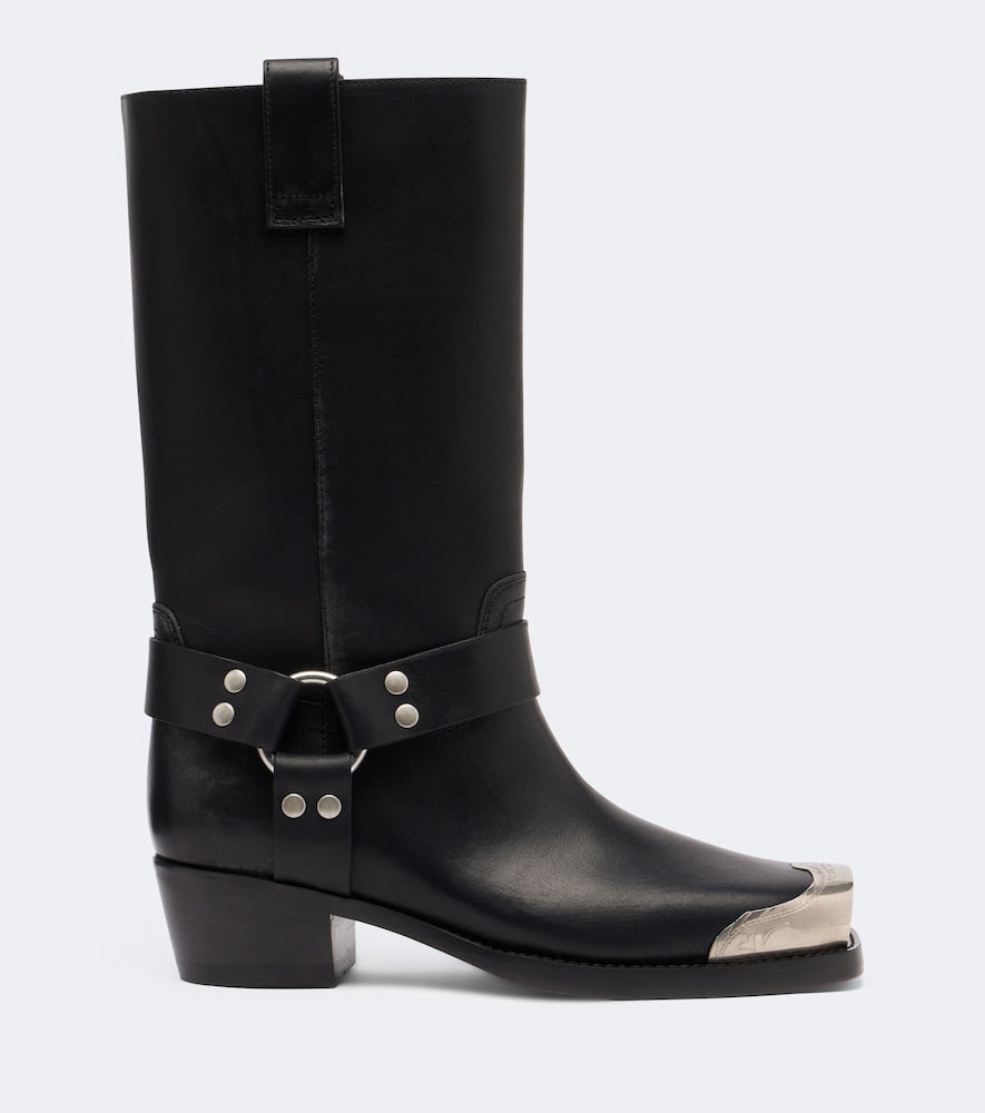 Paris Texas Roxy embellished leather biker boots