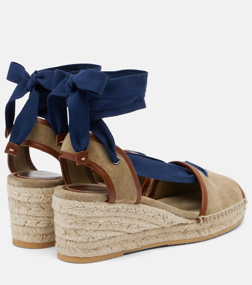 Versace Lola suede espadrille wedges
