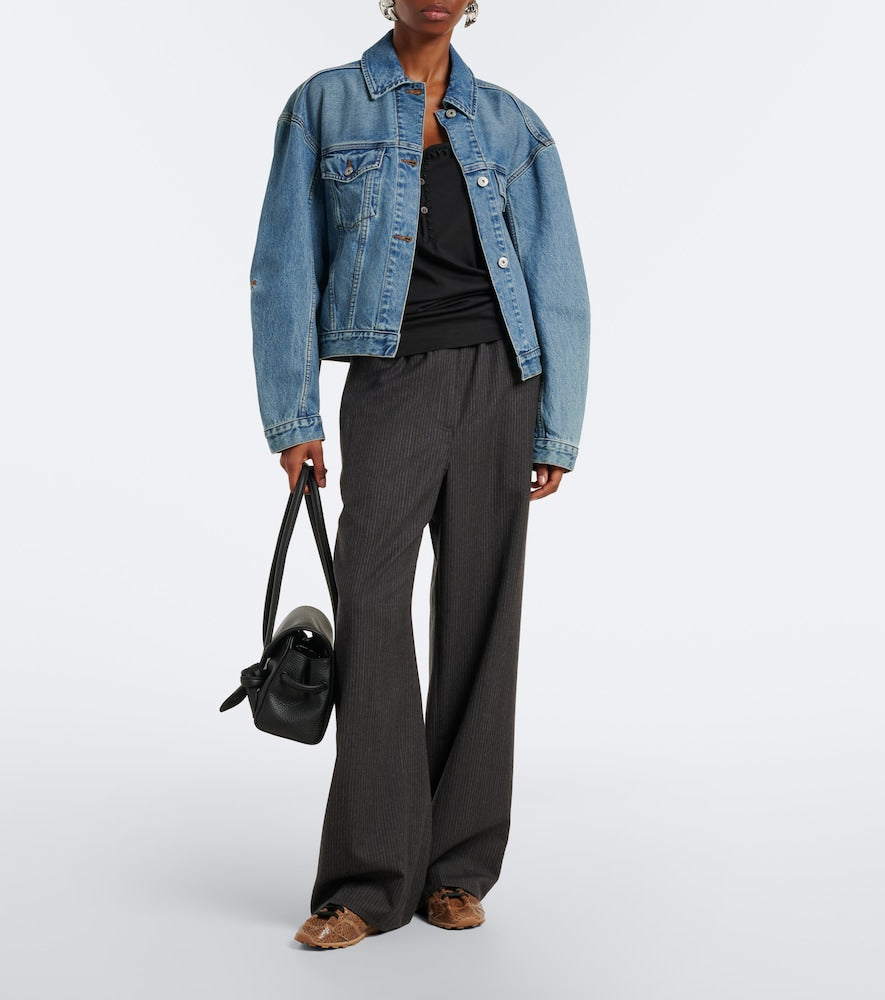 Jacquemus Tennis snake-effect leather sneakers