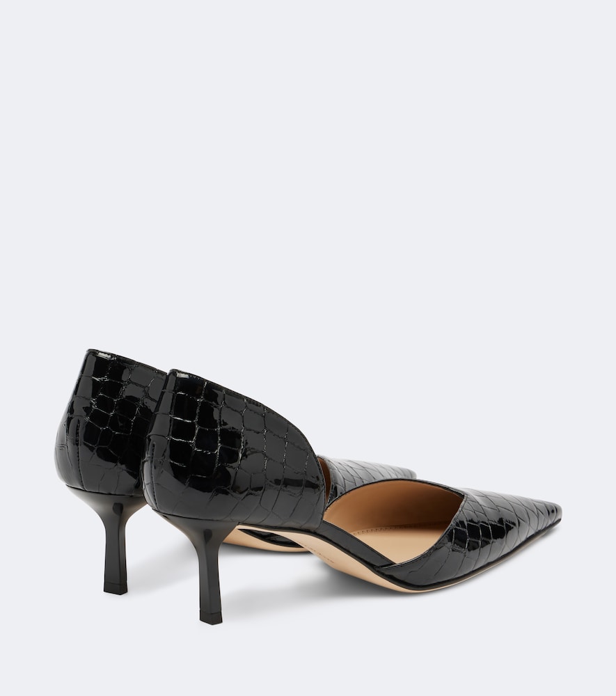 Victoria Beckham Victoria Angle D'Orsay croc-effect leather pumps