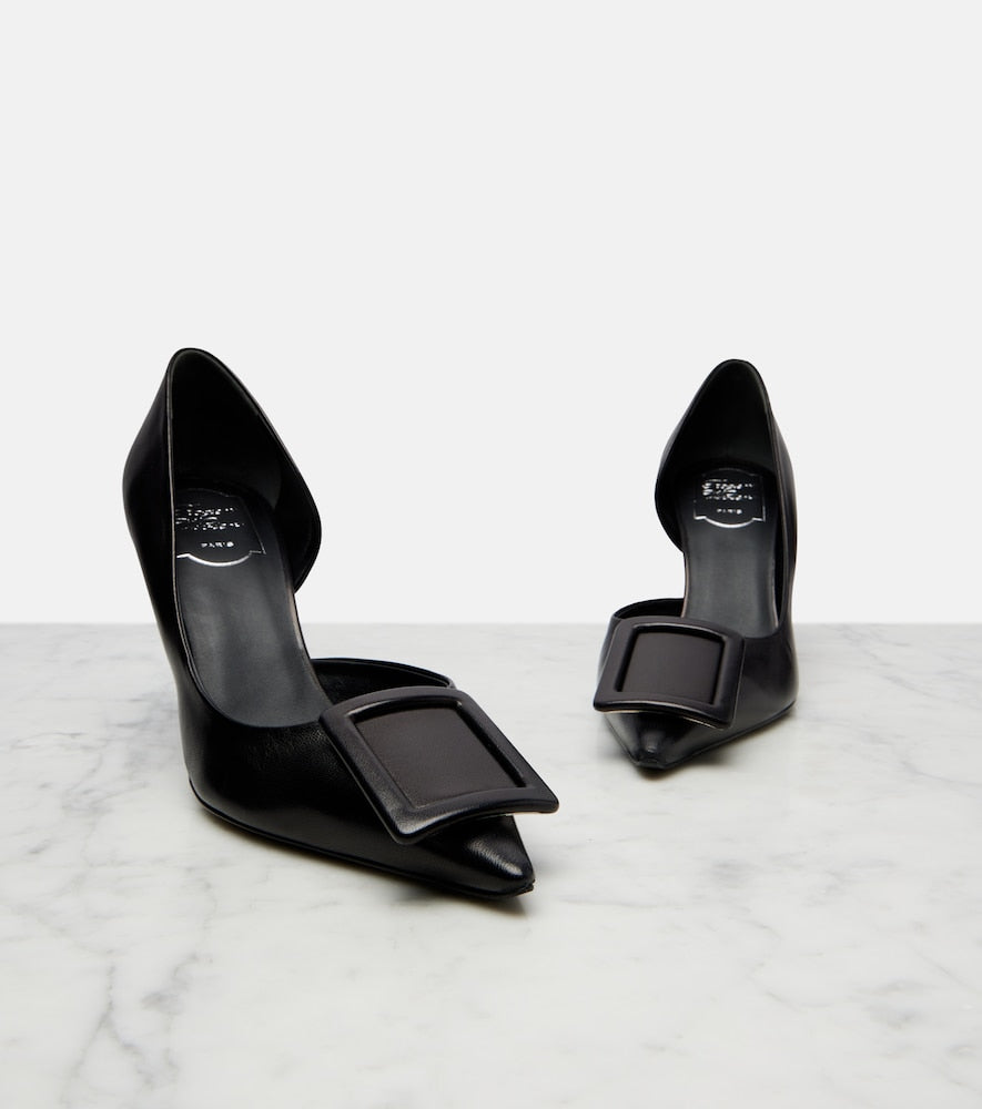 Black Roger Vivier Viv' In The City leather pumps - Mid Heel Pumps
