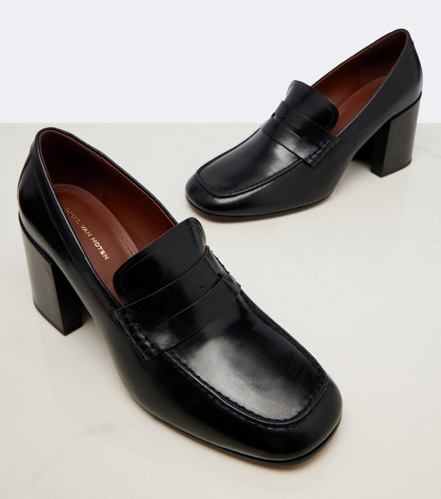 Black Dries Van Noten Leather penny loafers - Loafers