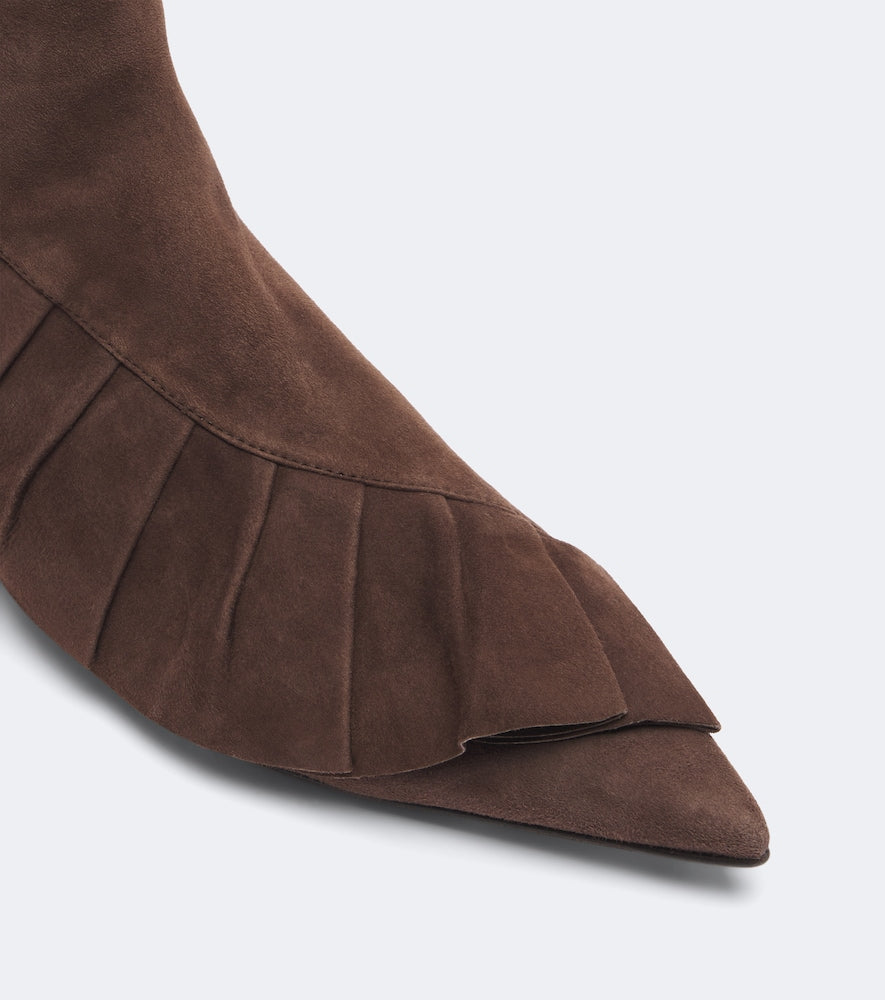 JW Anderson Ruffled suede ankle boots