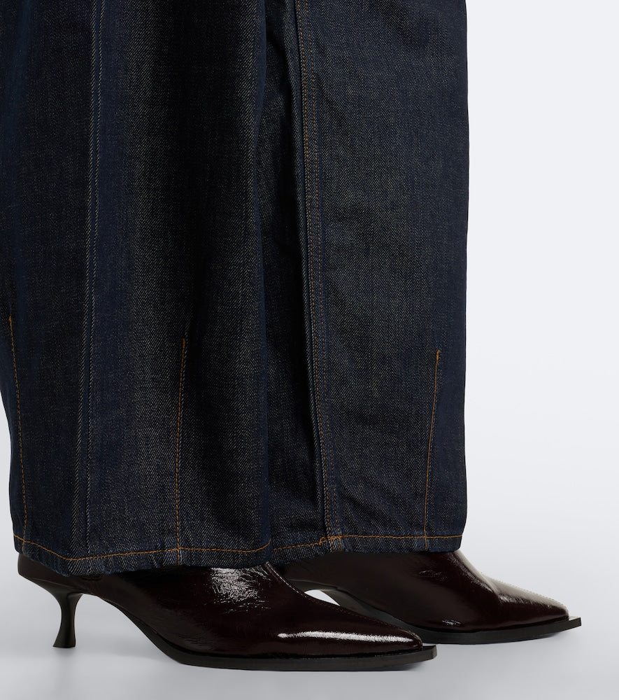 Ganni Ana textured ankle boots