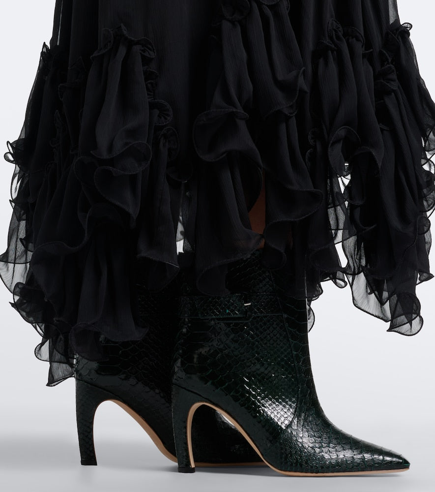Malone Souliers Rowan snake-effect leather ankle boots