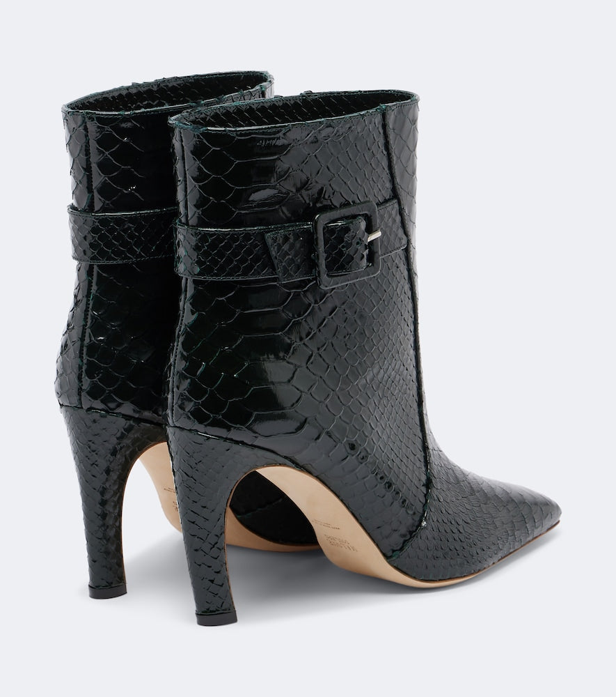 Malone Souliers Rowan snake-effect leather ankle boots