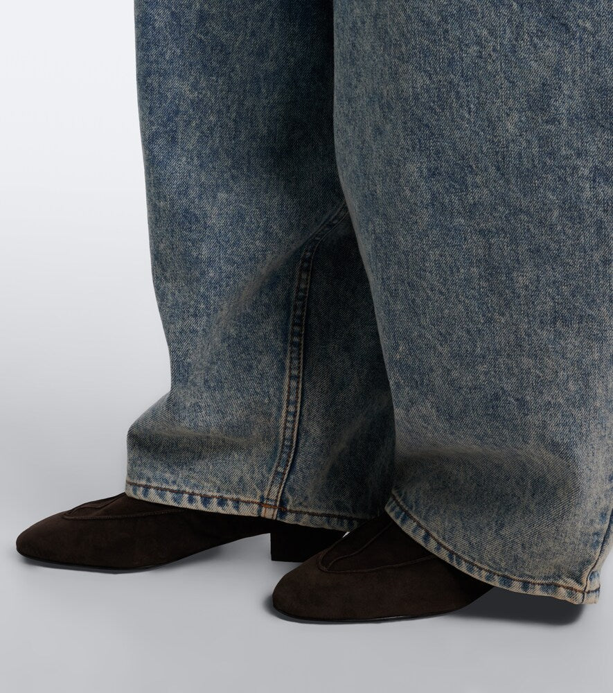 Magda Butrym Shearling-lined suede ankle boots