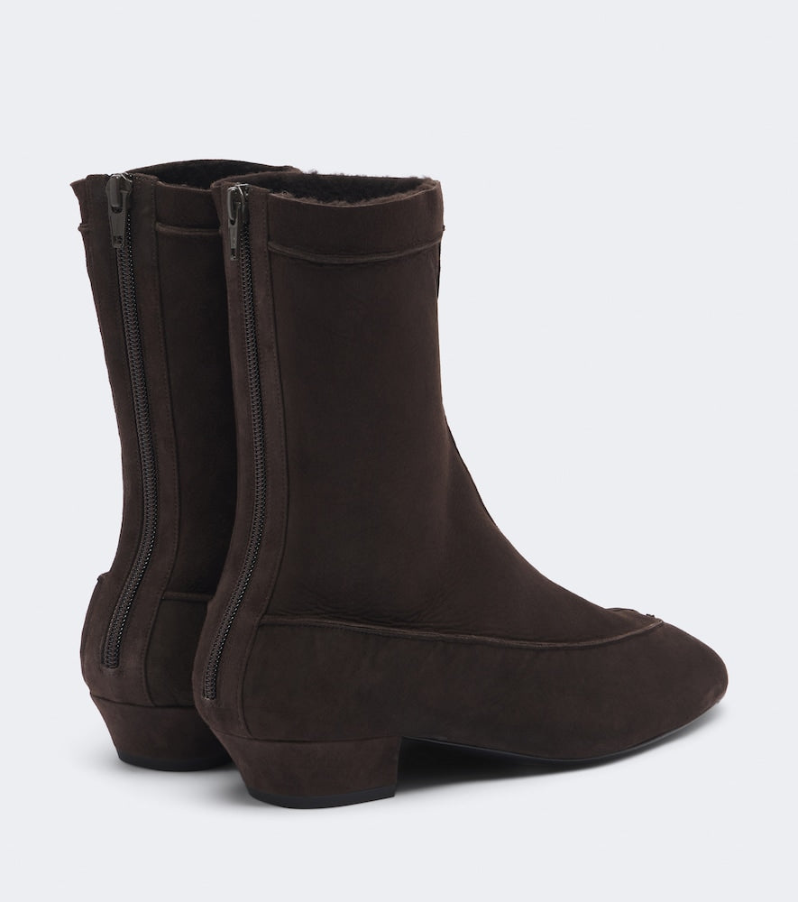 Magda Butrym Shearling-lined suede ankle boots