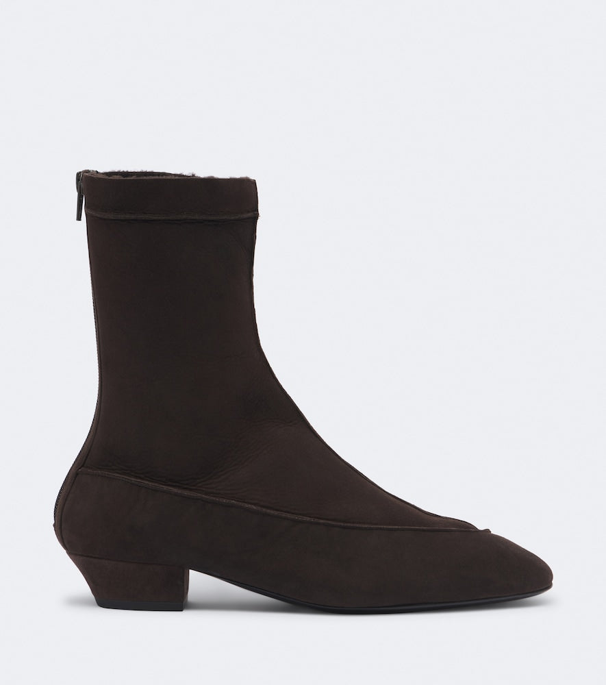 Magda Butrym Shearling-lined suede ankle boots