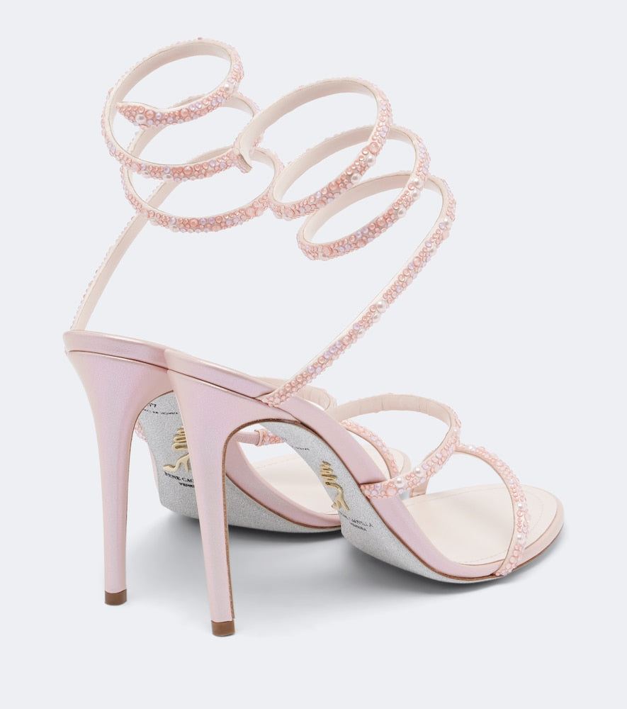 Rene Caovilla Cleo Swarovski -embellished leather sandals