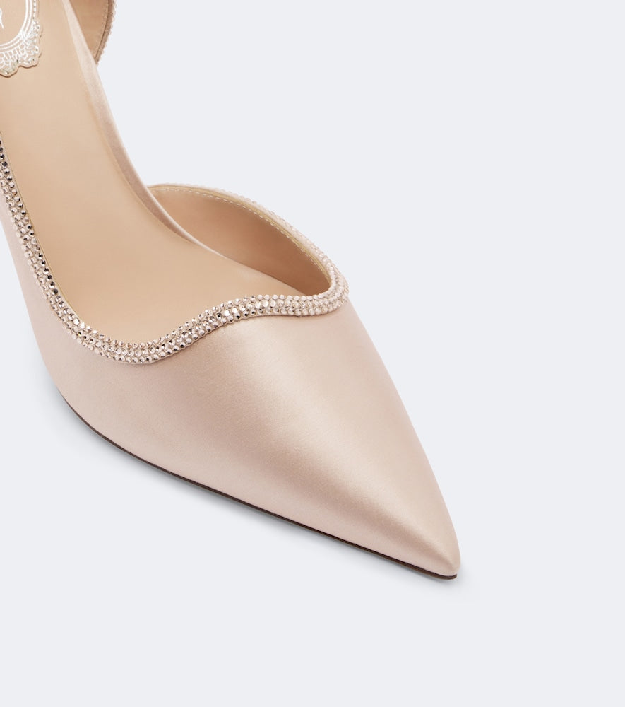 Rene Caovilla Onda embellished satin pumps
