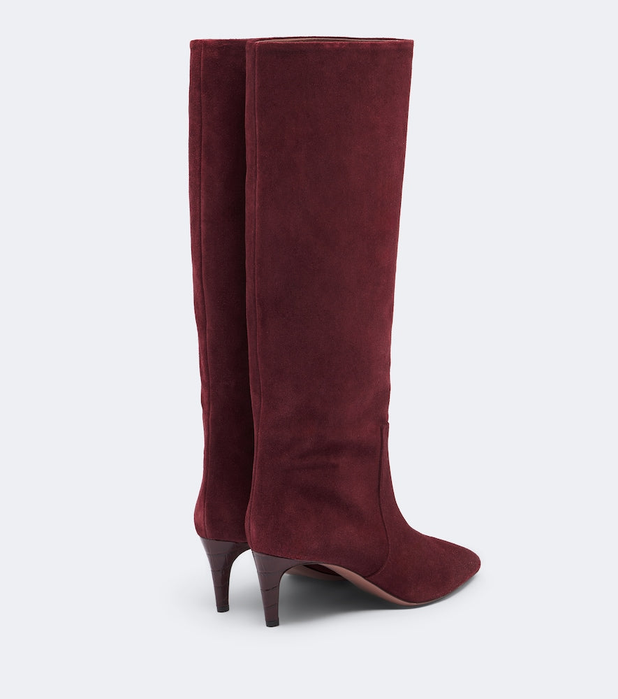 Paris Texas Stiletto suede knee-high boots