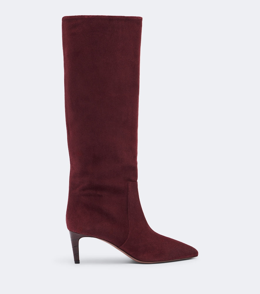 Paris Texas Stiletto suede knee-high boots