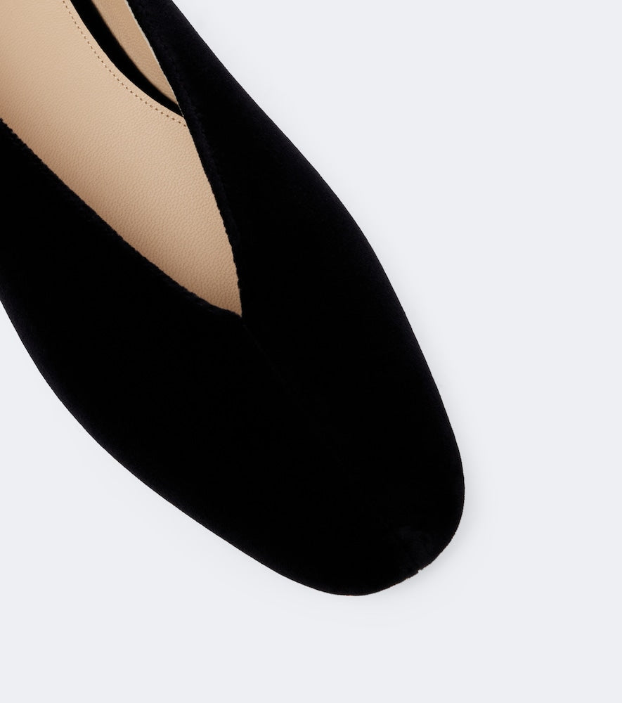 Le Monde Beryl Olympia velvet ballet flats