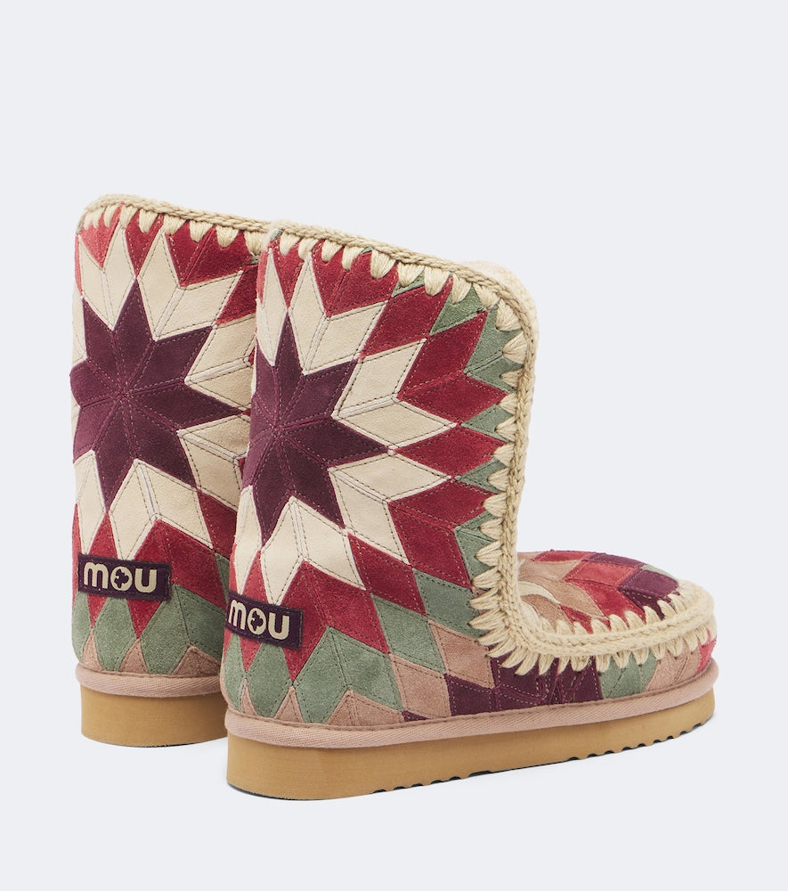 Multicoloured Mou Shearling-lined suede ankle boots - Flat Boots