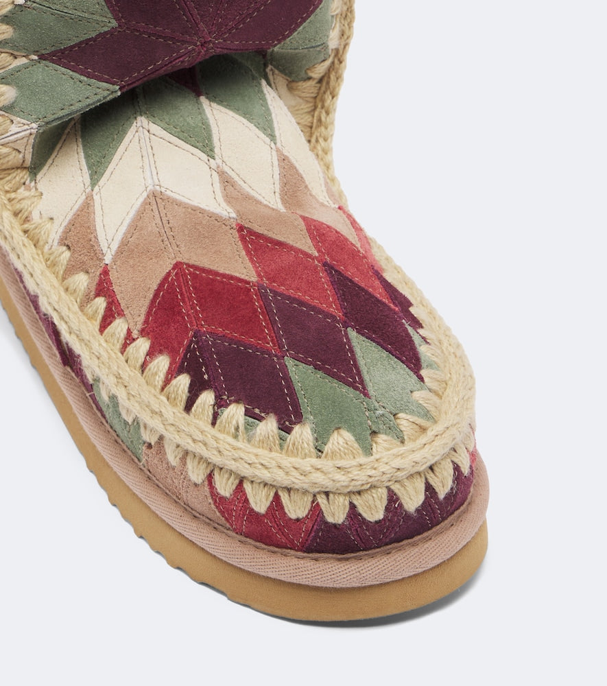 Multicoloured Mou Shearling-lined suede ankle boots - Flat Boots