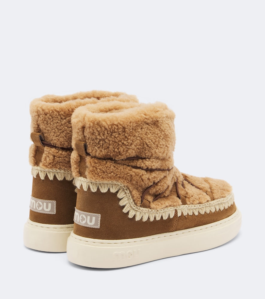 Mou Sneaker Bold shearling ankle boots (Brown) - Flat Boots