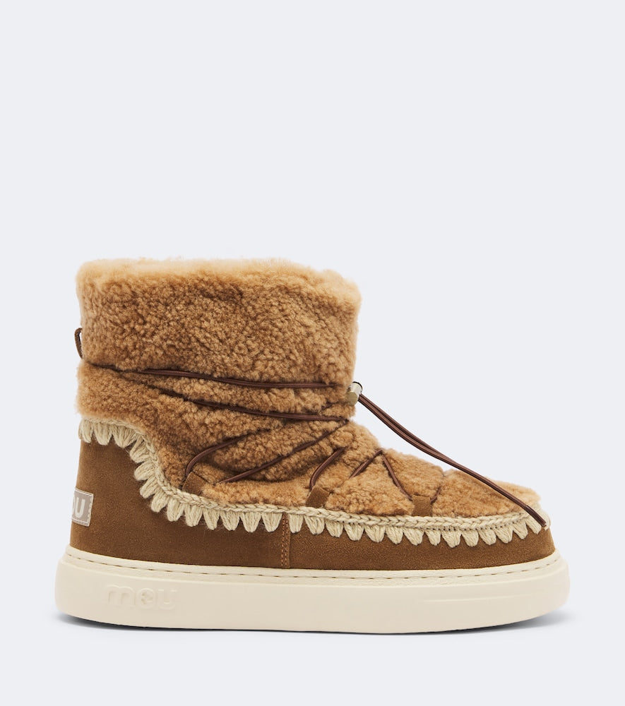 Mou Sneaker Bold shearling ankle boots (Brown) - Flat Boots