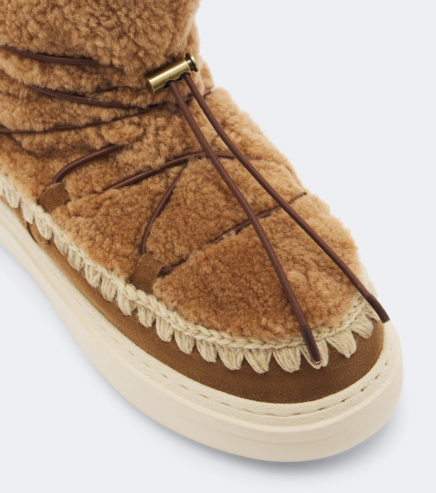 Mou Sneaker Bold shearling ankle boots (Brown) - Flat Boots