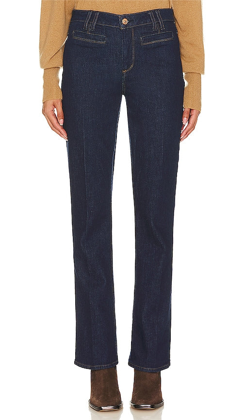 PAIGE High Rise Manhattan Boot in Blue