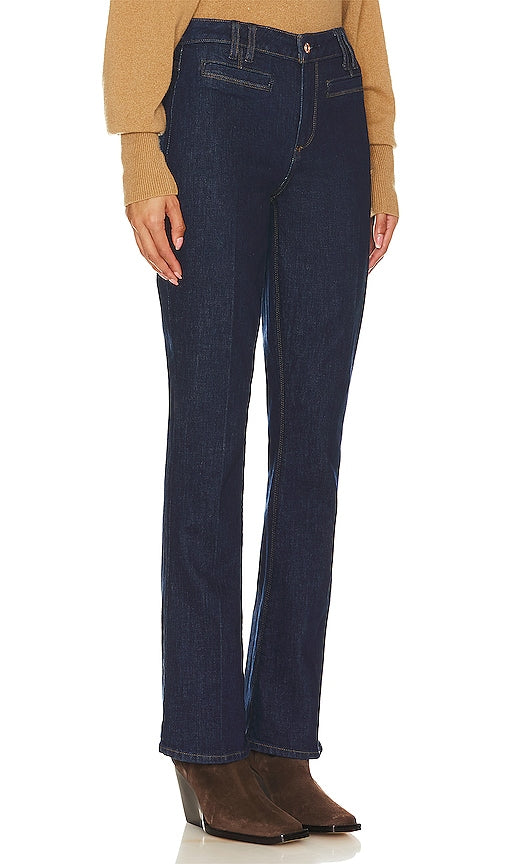 PAIGE High Rise Manhattan Boot in Blue