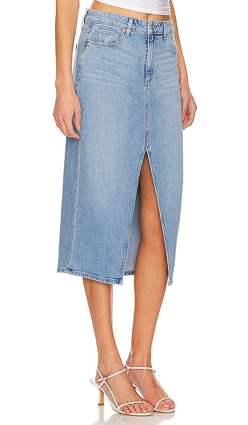 PAIGE Angela Midi Skirt in Blue