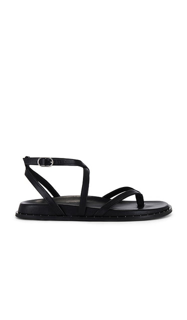 PAIGE Zana Sandal in Black | Black Strappy Sandals for Women