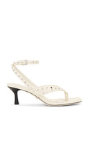 PAIGE Emmy Sandal in White | Bone Strappy Sandals for Women