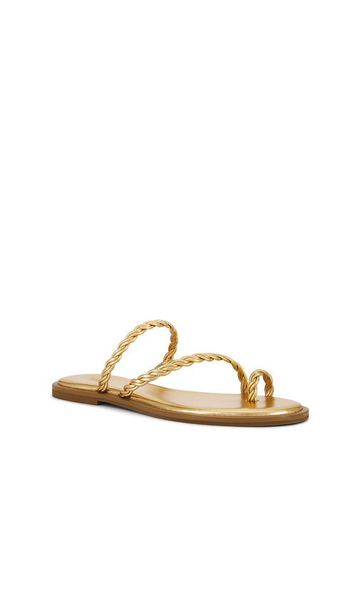PAIGE Allegra Sandal in Metallic Gold, yellow