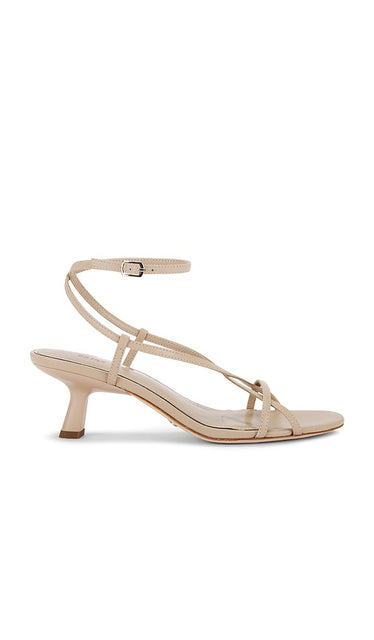 PAIGE Emeline Heel in Tan | Light Tan Open Toe Heels for Women