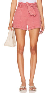 PAIGE Anessa Short in Coral - Short PAIGE Anessa en corail - PAIGE Anessa 珊瑚色短裤 - PAIGE Anessa Short in Koralle - PAIGE Anessa 쇼츠 - PAIGE Anessa Short in corallo
