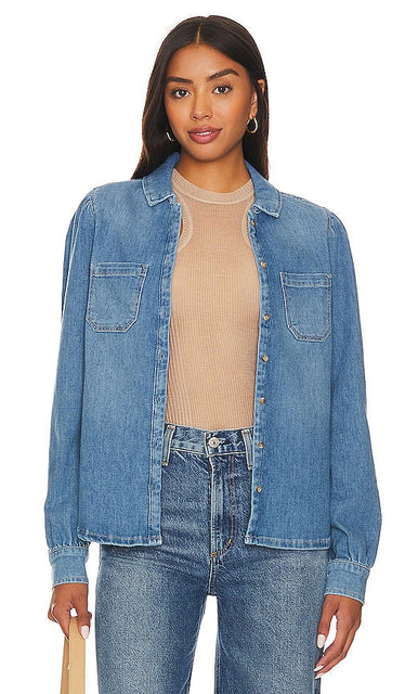 PAIGE Belize Button Up in Blue - PAIGE Belize boutonné en bleu - PAIGE Belize 蓝色纽扣 - PAIGE Belize Button-Up in Blau - PAIGE 벨리즈 버튼업 블루 색상 - PAIGE Belize abbottonato in blu