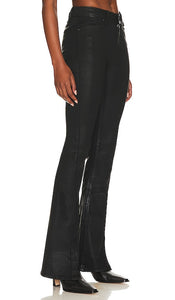 PAIGE High Rise Lou Lou Flare in Black