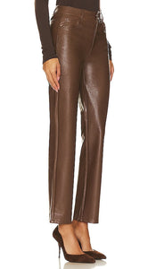 PAIGE Stella Faux Leather Straight in Brown