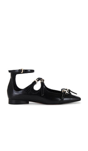 PIFERI Ambrosia Flat in Black | Black Mary Jane Flats for Women