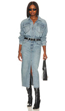 PISTOLA Amira Denim Midi Dress in Blue - Robe mi-longue en jean PISTOLA Amira en bleu - PISTOLA Amira 蓝色牛仔中长连衣裙 - PISTOLA Amira Jeans-Midikleid in Blau - PISTOLA Amira 데님 미디 드레스 블루 색상 - Abito midi denim PISTOLA Amira in blu