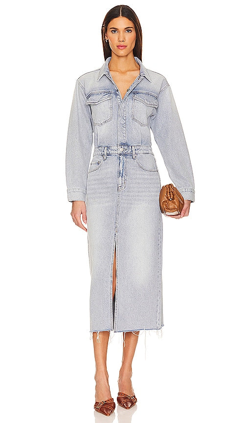 PISTOLA Amira Midi Dress in Blue - Robe mi-longue PISTOLA Amira en bleu - PISTOLA Amira 蓝色中长连衣裙 - PISTOLA Amira Midikleid in Blau - PISTOLA 아미라 미디 드레스 블루 색상 - Abito midi PISTOLA Amira in blu