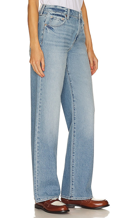 PISTOLA Bobbie Carpenter Mid Rise Straight in Blue