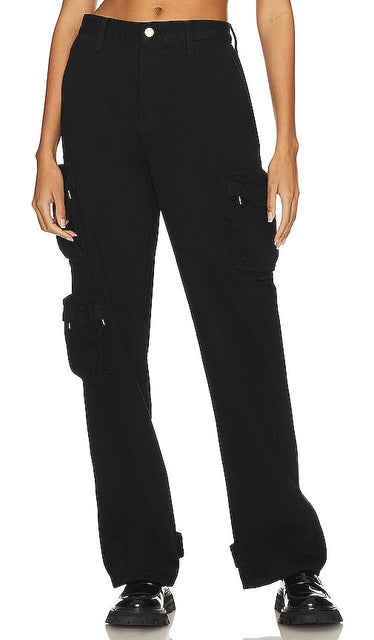 PISTOLA Bobbie Mid Rise Loose Straight Utility in Black - PISTOLA Bobbie utilitaire droit ample taille mi-haute en noir - PISTOLA Bobbie 中腰宽松直筒实用黑色 - PISTOLA Bobbie Mid Rise Loose Straight Utility in Schwarz - PISTOLA 바비 미드 라이즈 루즈 스트레이트 유틸리티 블랙 색상 - PISTOLA Bobbie Utilità dritta ampia a vita media in nero