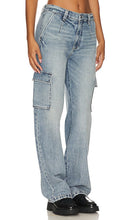 PISTOLA Bobbie Mid Rise Vintage Straight Cargo in Blue