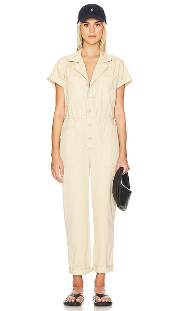 PISTOLA Grover Jumpsuit in Beige - PISTOLA Combinaison Grover en Beige - 米色 PISTOLA Grover 连身裤 - PISTOLA Grover Overall in Beige - PISTOLA 그로버 점프수트베이지색 - Tuta Grover PISTOLA in beige