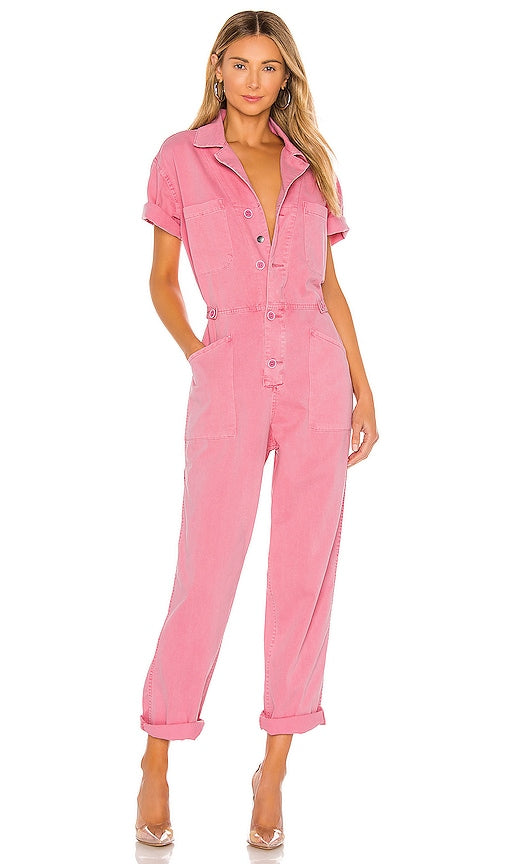 PISTOLA Grover Jumpsuit in Pink - Combinaison Grover PISTOLA en rose - PISTOLA Grover 粉色连身裤 - PISTOLA Grover Overall in Rosa - PISTOLA 그로버 점프수트 핑크 색상 - Tuta Grover PISTOLA in rosa