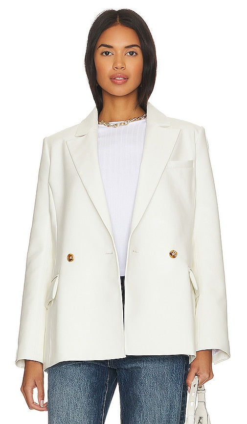PISTOLA Joni Blazer in Ivory - Blazer PISTOLA Joni en ivoire - PISTOLA Joni 象牙色西装外套 - PISTOLA Joni Blazer in Elfenbein - PISTOLA 조니 블레이저 아이보리 색상 - Giacca PISTOLA Joni in avorio