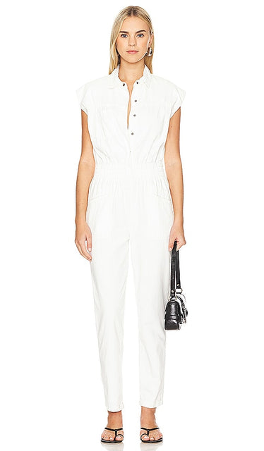 PISTOLA Rosie Jumpsuit in White - Combinaison PISTOLA Rosie en blanc - PISTOLA Rosie 白色连身裤 - PISTOLA Rosie Overall in Weiß - PISTOLA Rosie 점프수트 화이트 색상 - Tuta PISTOLA Rosie in bianco
