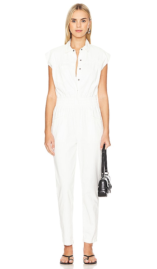 PISTOLA Rosie Jumpsuit in White - Combinaison PISTOLA Rosie en blanc - PISTOLA Rosie 白色连身裤 - PISTOLA Rosie Overall in Weiß - PISTOLA Rosie 점프수트 화이트 색상 - Tuta PISTOLA Rosie in bianco