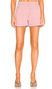 PISTOLA Tammy High Rise Trouser Short in Rose - PISTOLA Tammy - Short taille haute en rose - PISTOLA Tammy 玫瑰色高腰短裤 - PISTOLA Tammy High Rise Hose Short in Rose - PISTOLA 태미 하이라이즈 팬츠 쇼츠 in 로즈 - Pantaloni corti PISTOLA Tammy a vita alta in rosa