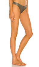 PQ Basic Ruched Teeny Bikini Bottom in Army