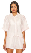 PQ Scalloped Linen Top in Pink
