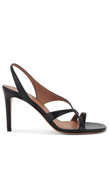 Paris Texas Liza 85 Slingback Sandal in Black | Black Heeled Sandals for Women